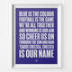 Chelsea Blue is the Colour Football Song Print