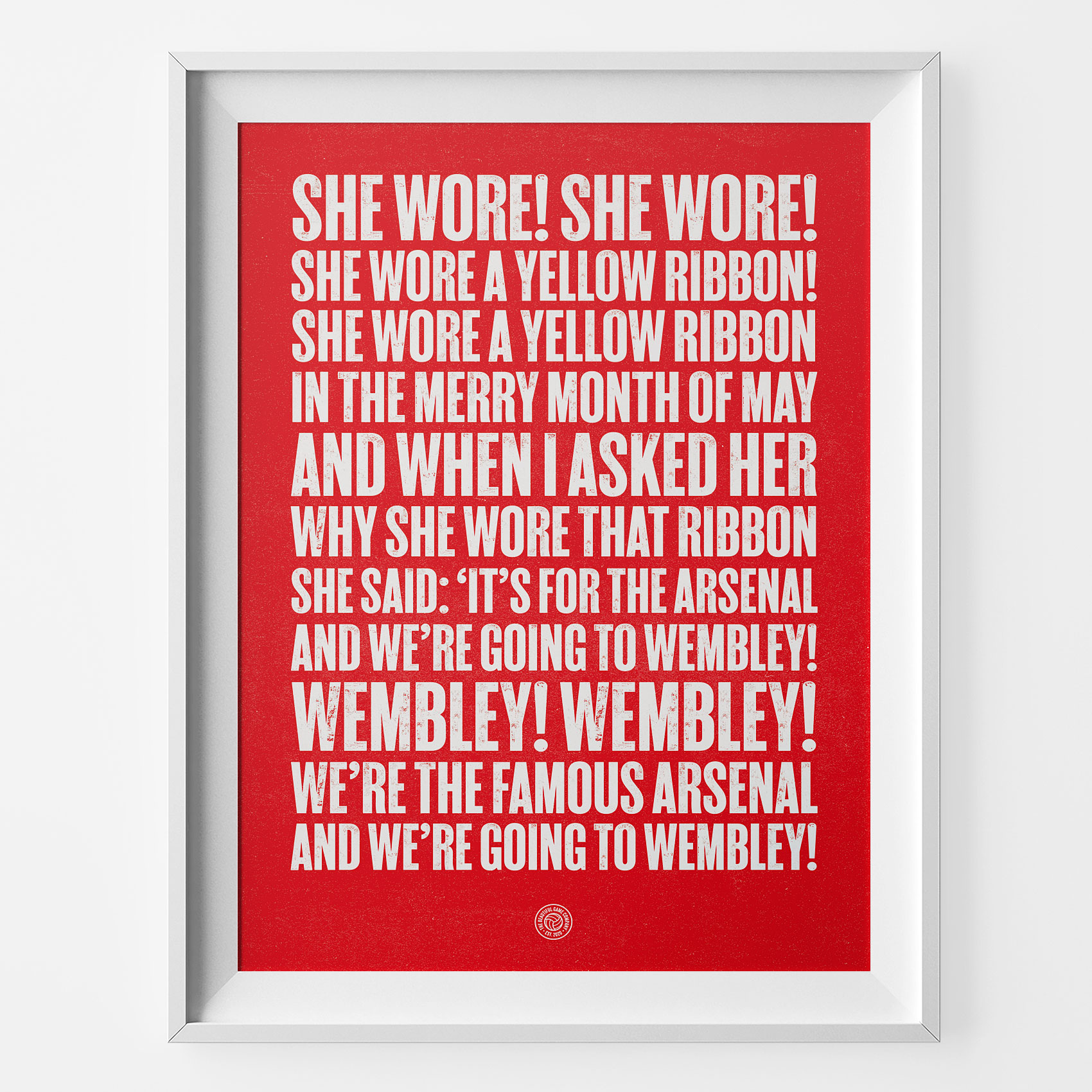 Arsenal Ribbon Football Song Print