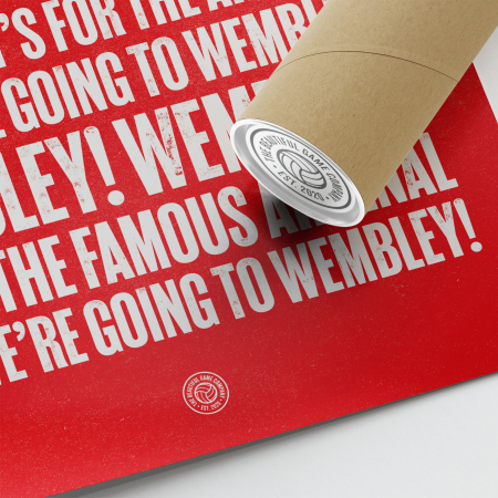 Arsenal Ribbon Football Song Print