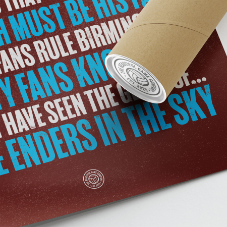 Aston Villa Holtenders Football Song Print