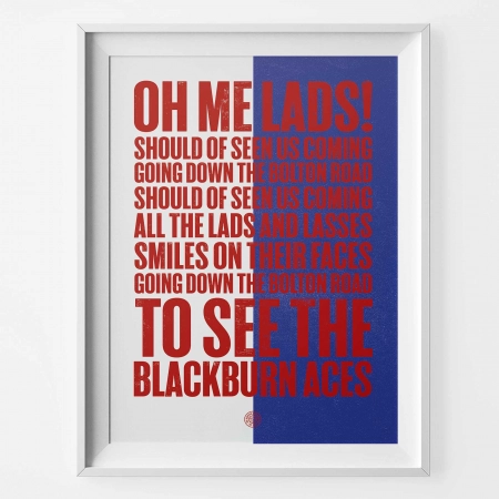 Blackburn Aces Football Song Print