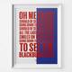 Blackburn Aces Football Song Print