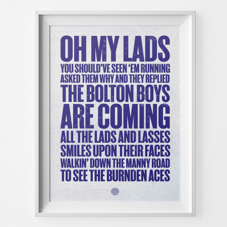 Bolton Burnden Aces Football Song Print