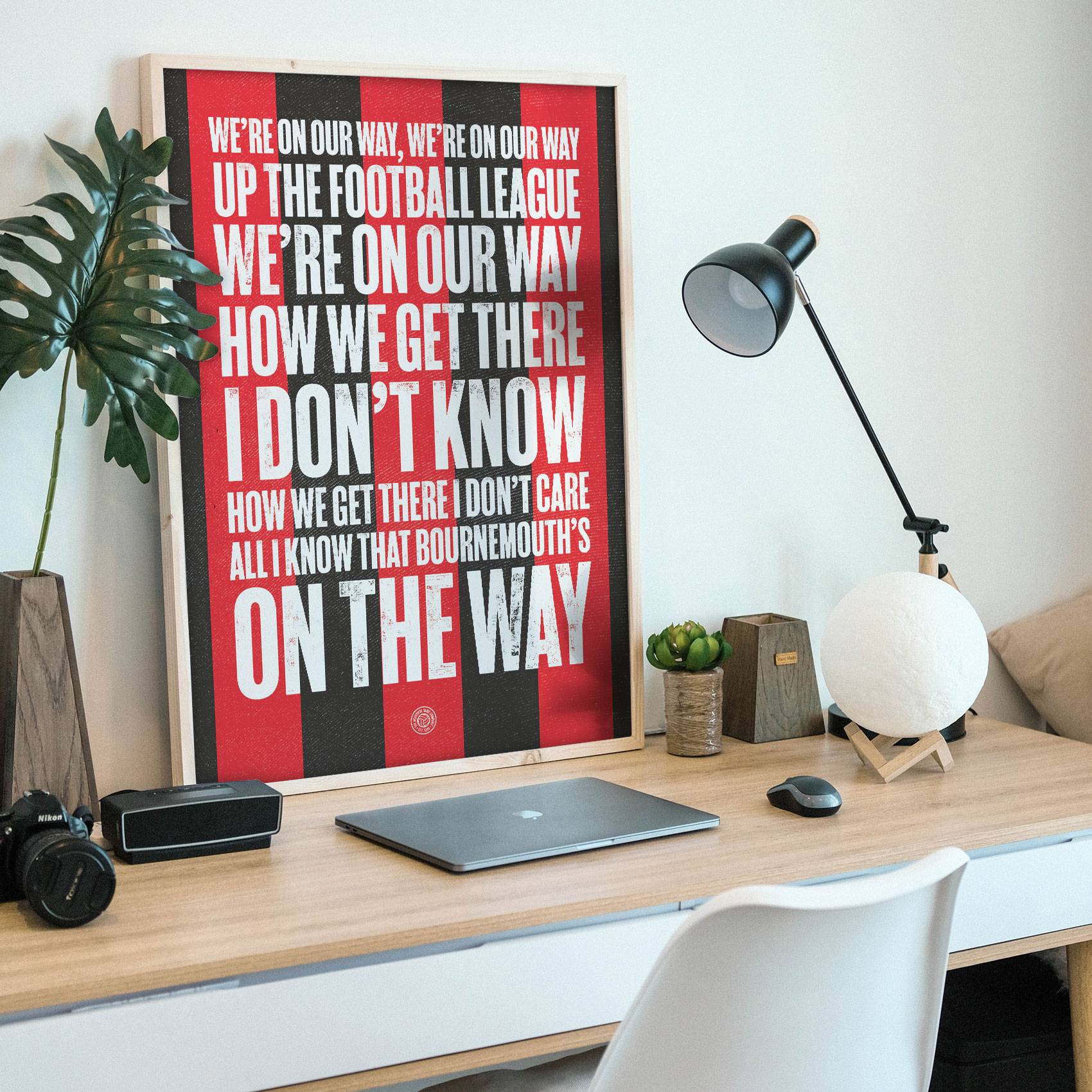 Bournemouth Were on our Way Football Song Print