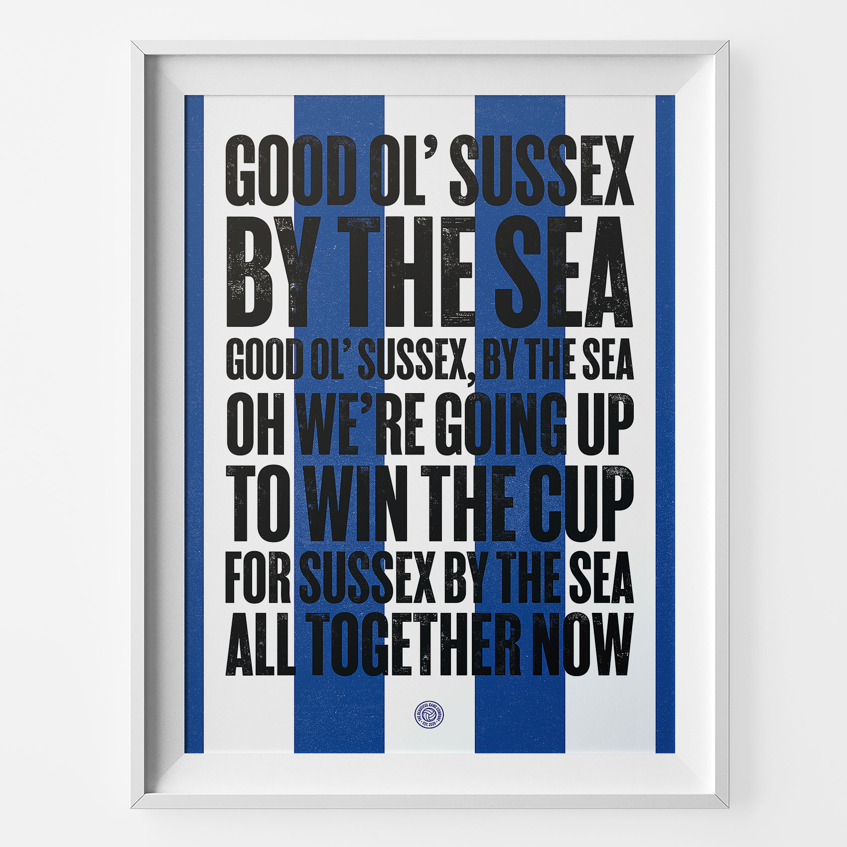 Brighton My Sussex Football Song Print