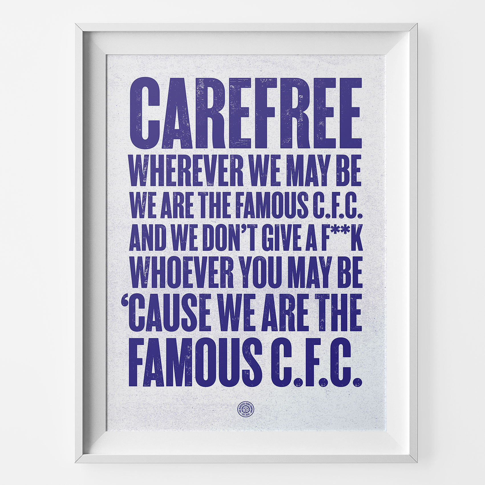 Chelsea Carefree Football Song Print