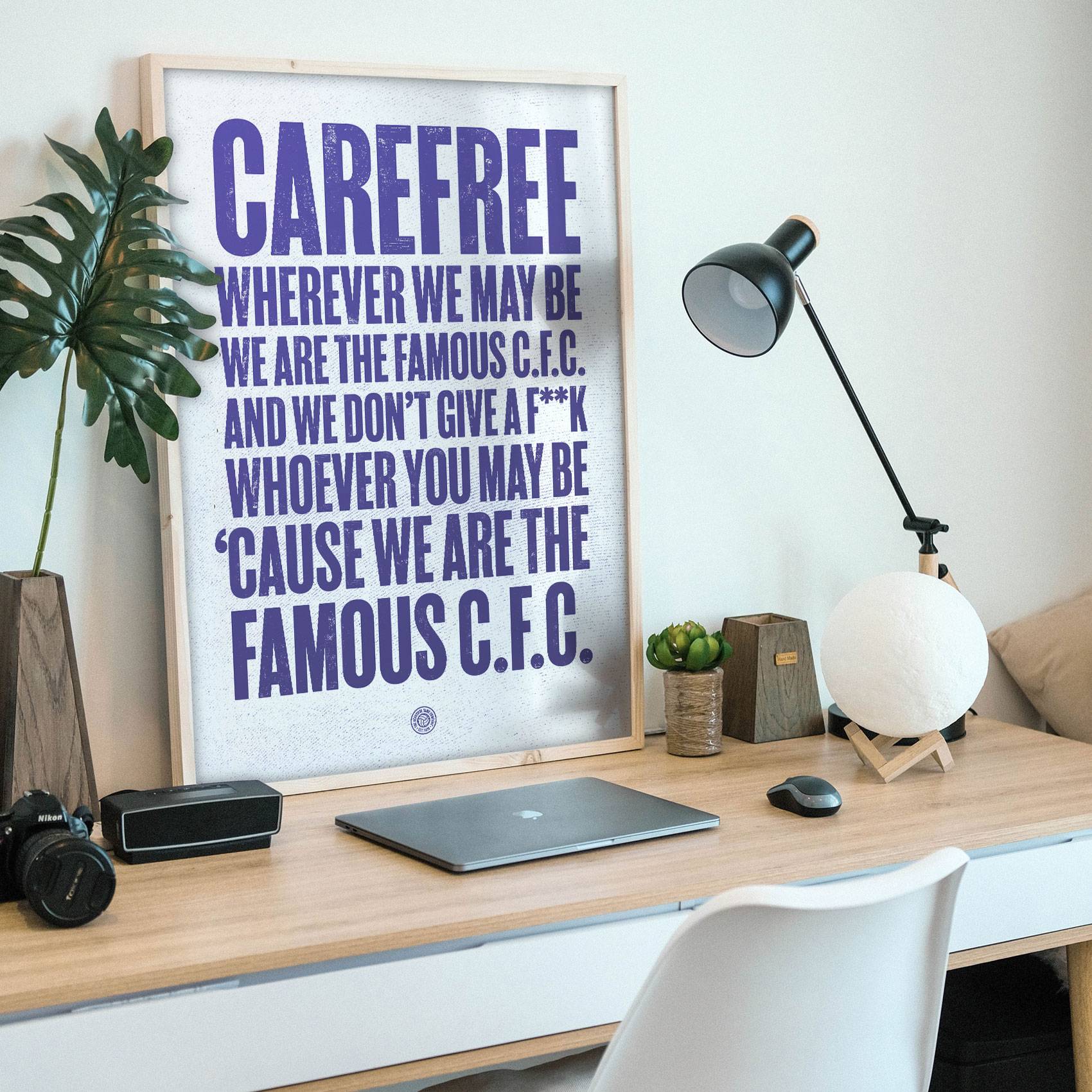 Chelsea Carefree Football Song Print