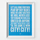 Coventry City Lets All Sing Football Song Print