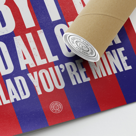 Crystal Palace Glad All Over Football Song Print