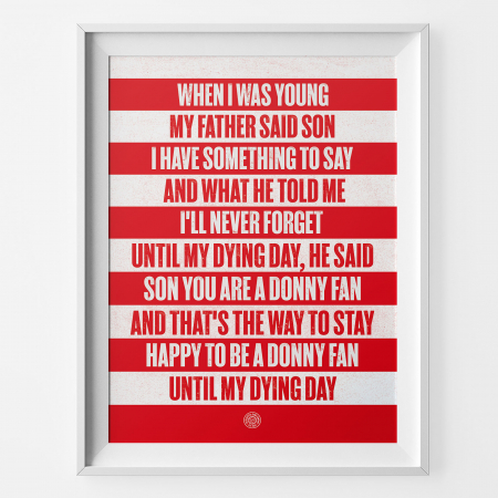 Doncaster When I Was Young Football Song Print