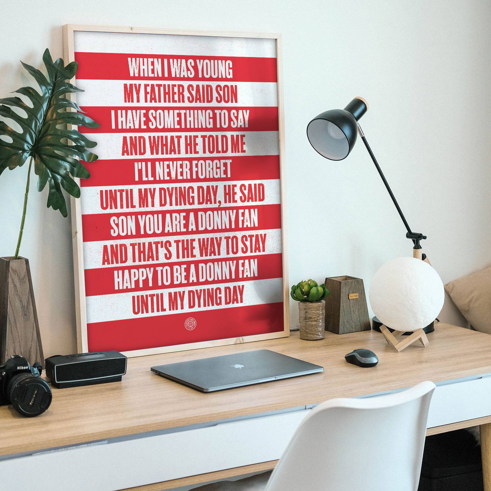 Doncaster When I Was Young Football Song Print