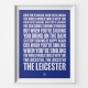 Leicester Smiling Football Song Print