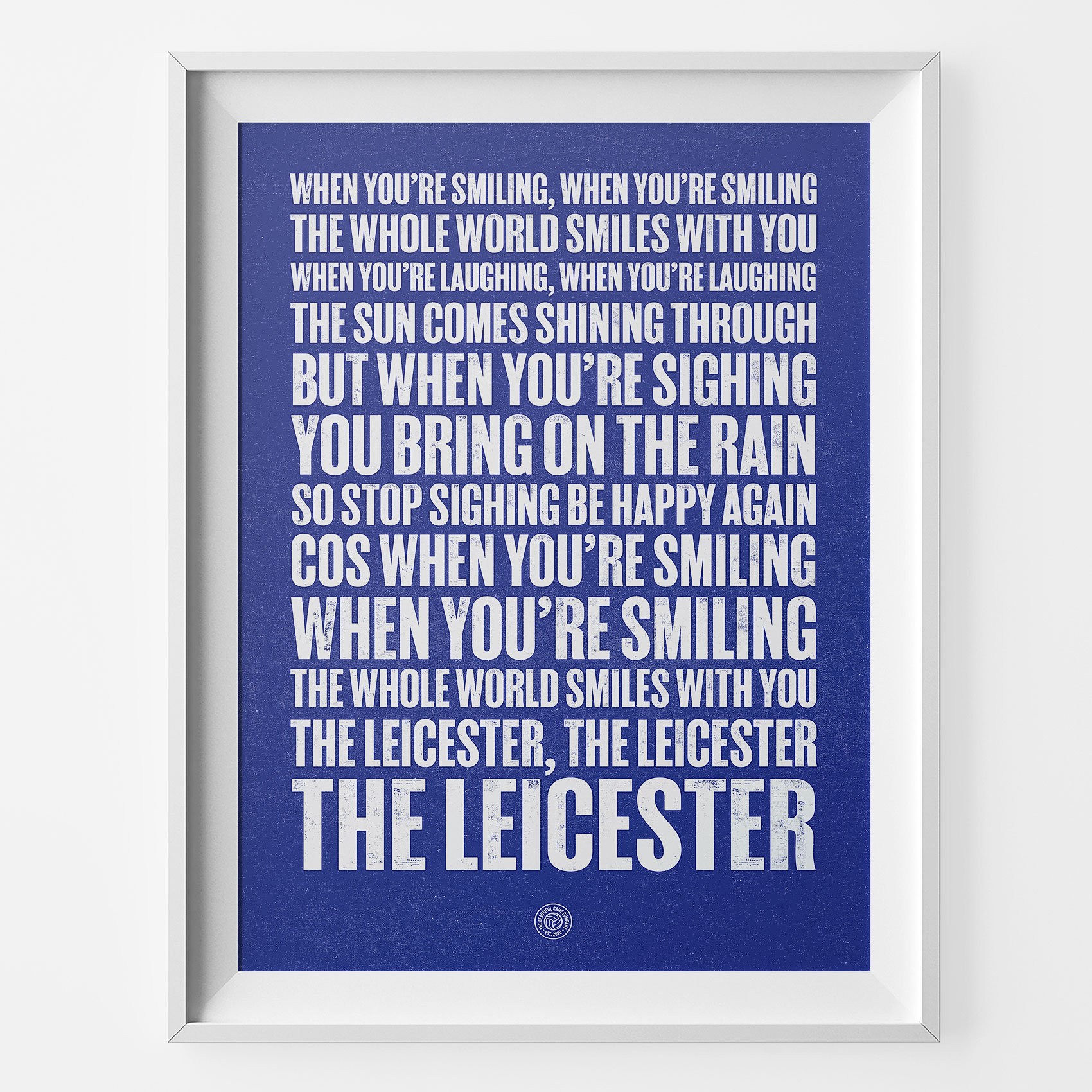 Leicester Smiling Football Song Print