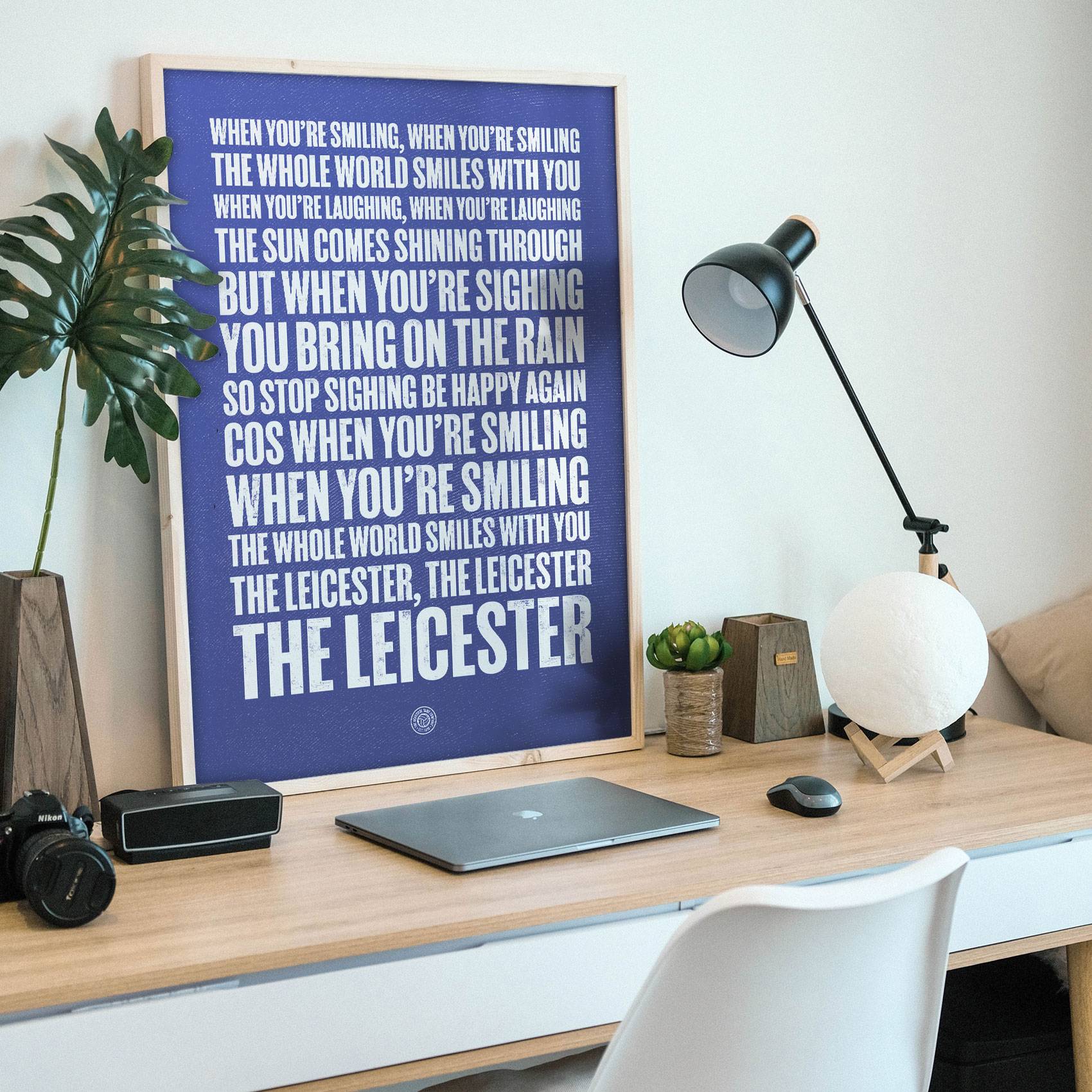 Leicester Smiling Football Song Print