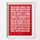 Liverpool Never Walk Alone Football Song Print