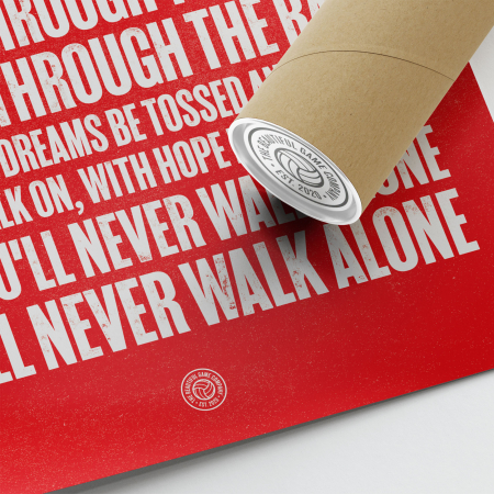 Liverpool Never Walk Alone Football Song Print