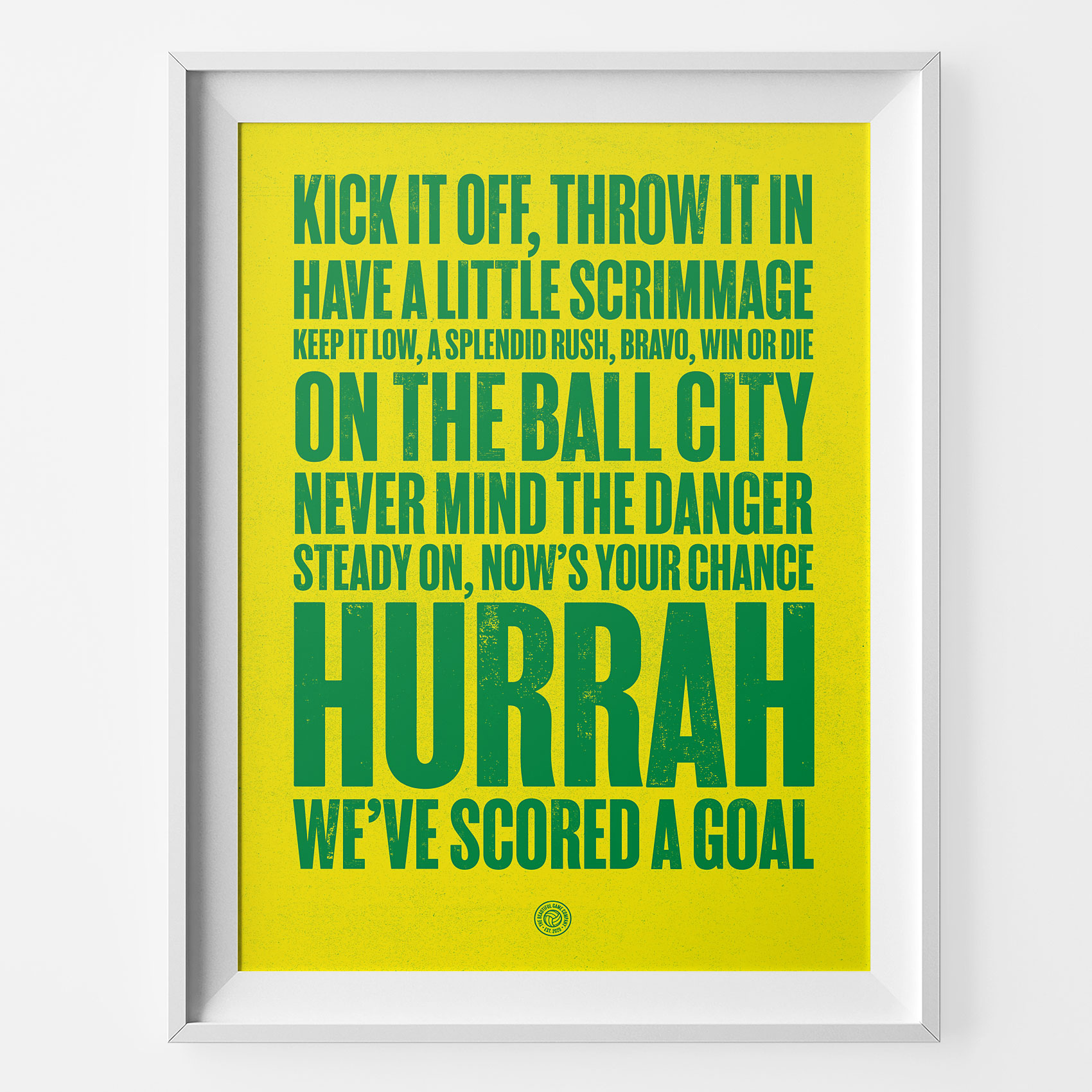 Norwich City Kick Off Football Song Print