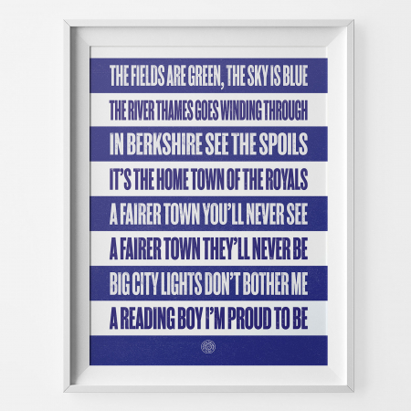 Reading Fields Are Green Football Song Print