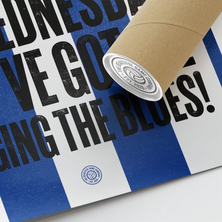 Sheffield Wednesday Singing The Blues Football Song Print