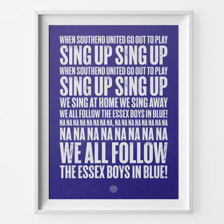 Southend Na Na Na Football Song Print