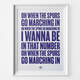 Tottenham Hotspur Marching in Football Song Print