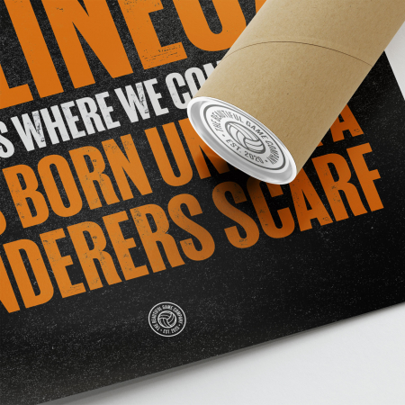 Wolverhampton Wanderers Scarf Football Song Print