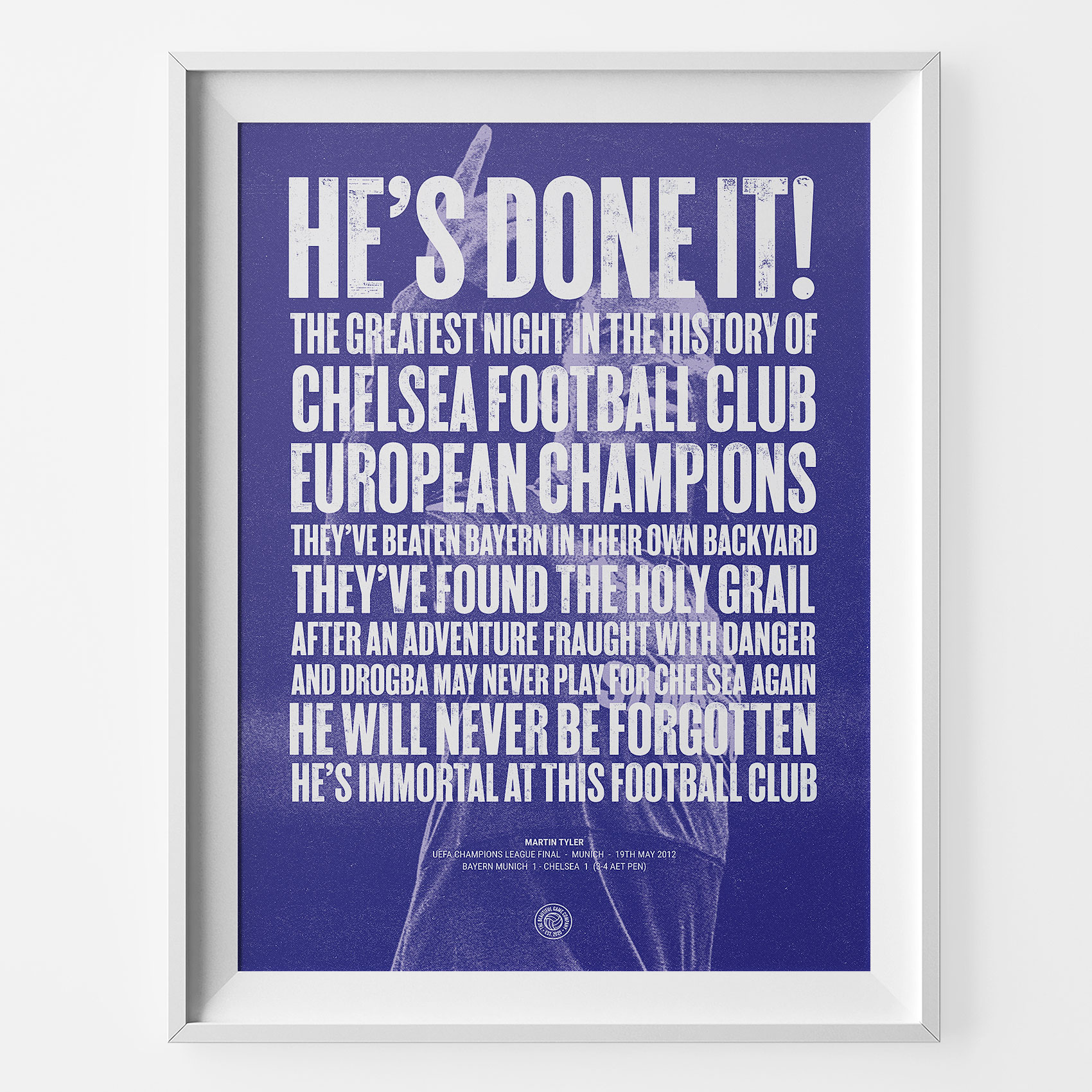 Chelsea Drogba Football Quote Print