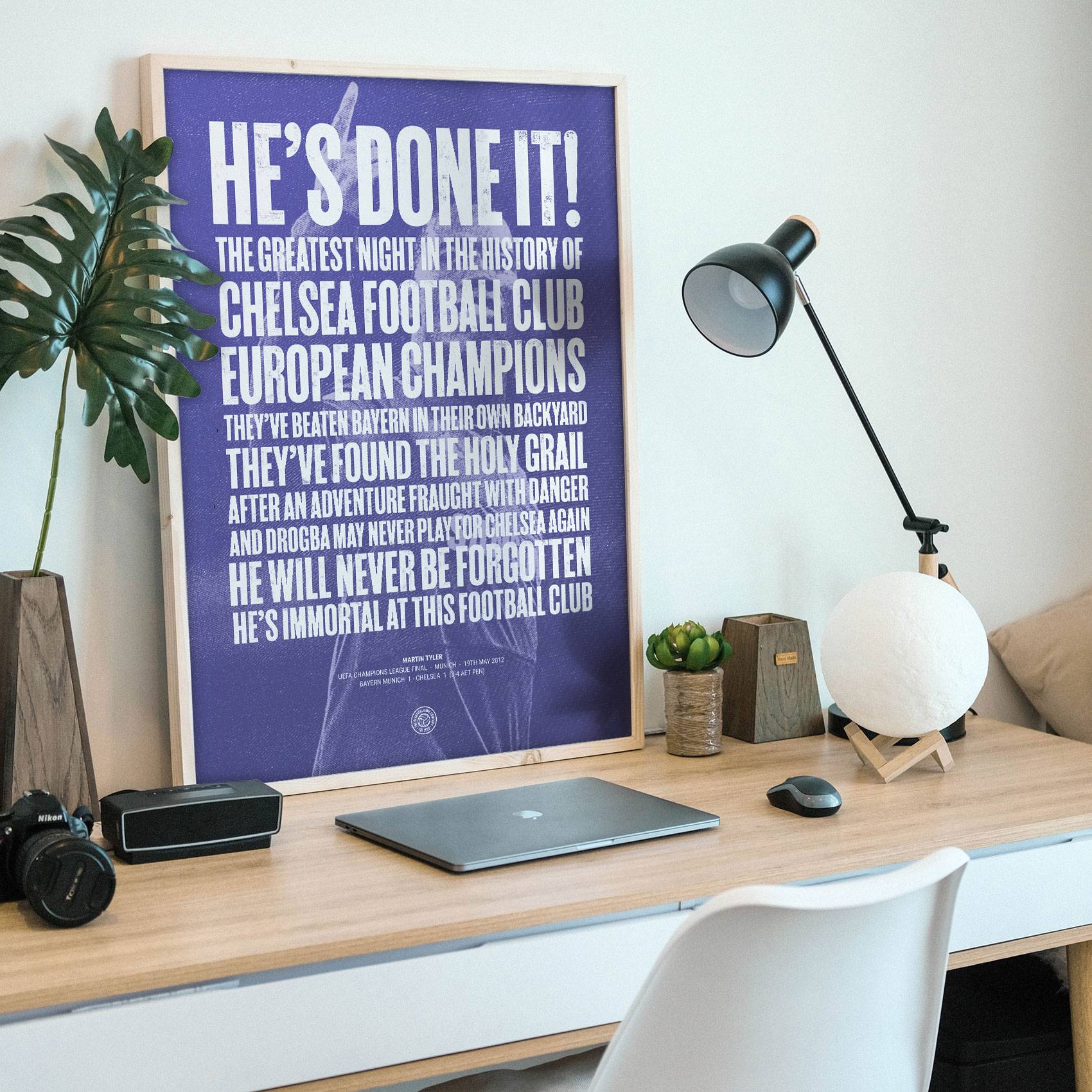 Chelsea Drogba Football Quote Print