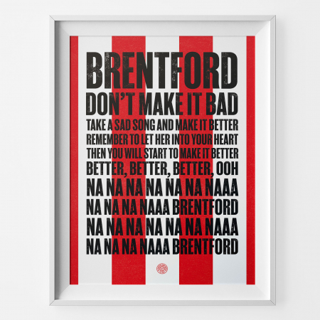 Brentford Hey Brentford Football Song Print