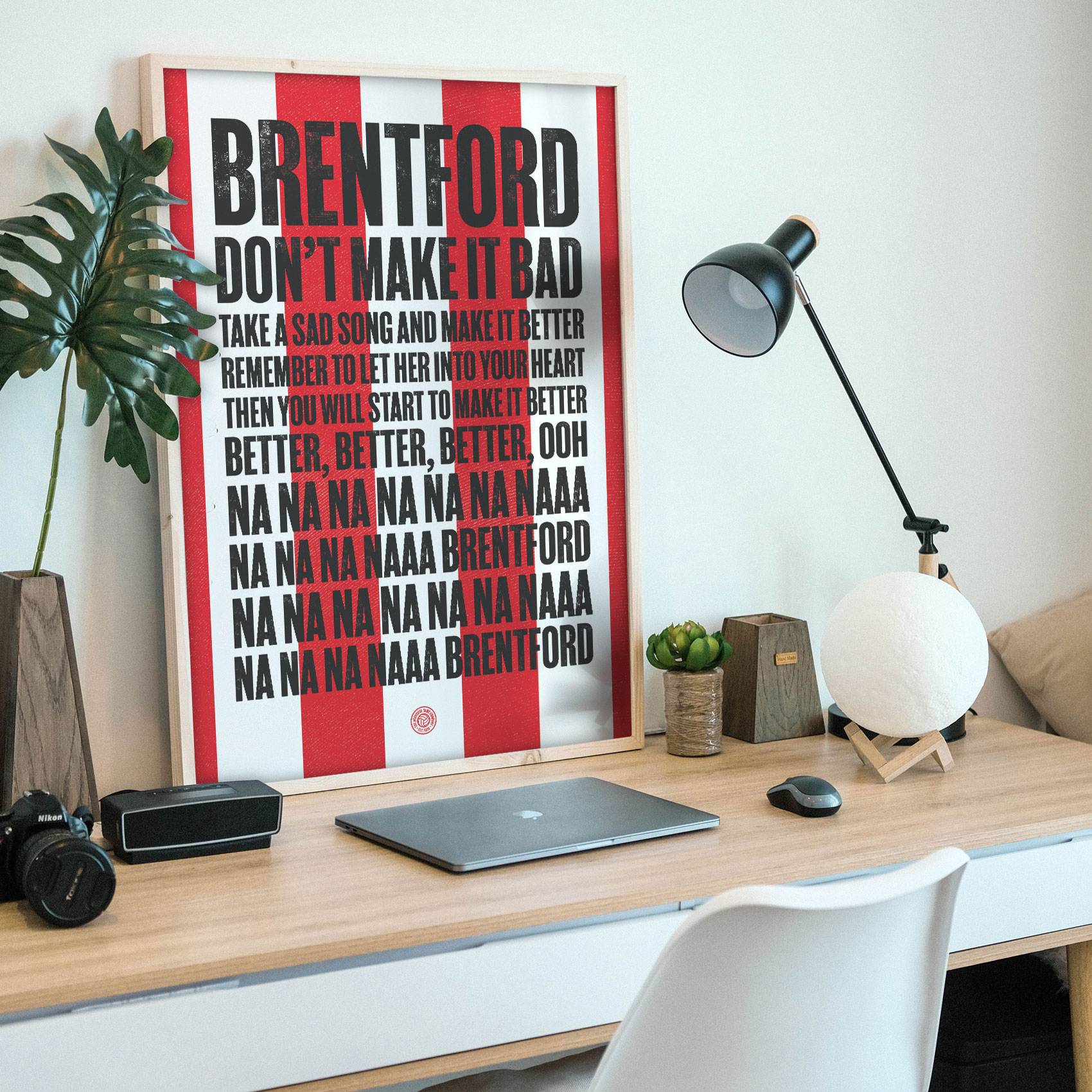 Brentford Hey Brentford Football Song Print