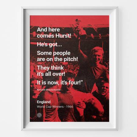 England 1996 World Cup Football Quote Print