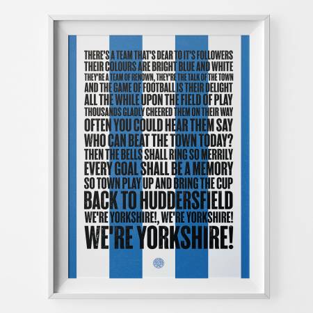 Huddersfield Were Yorkshire Football Song Print