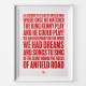 Liverpool Anfield Road Football Song Print