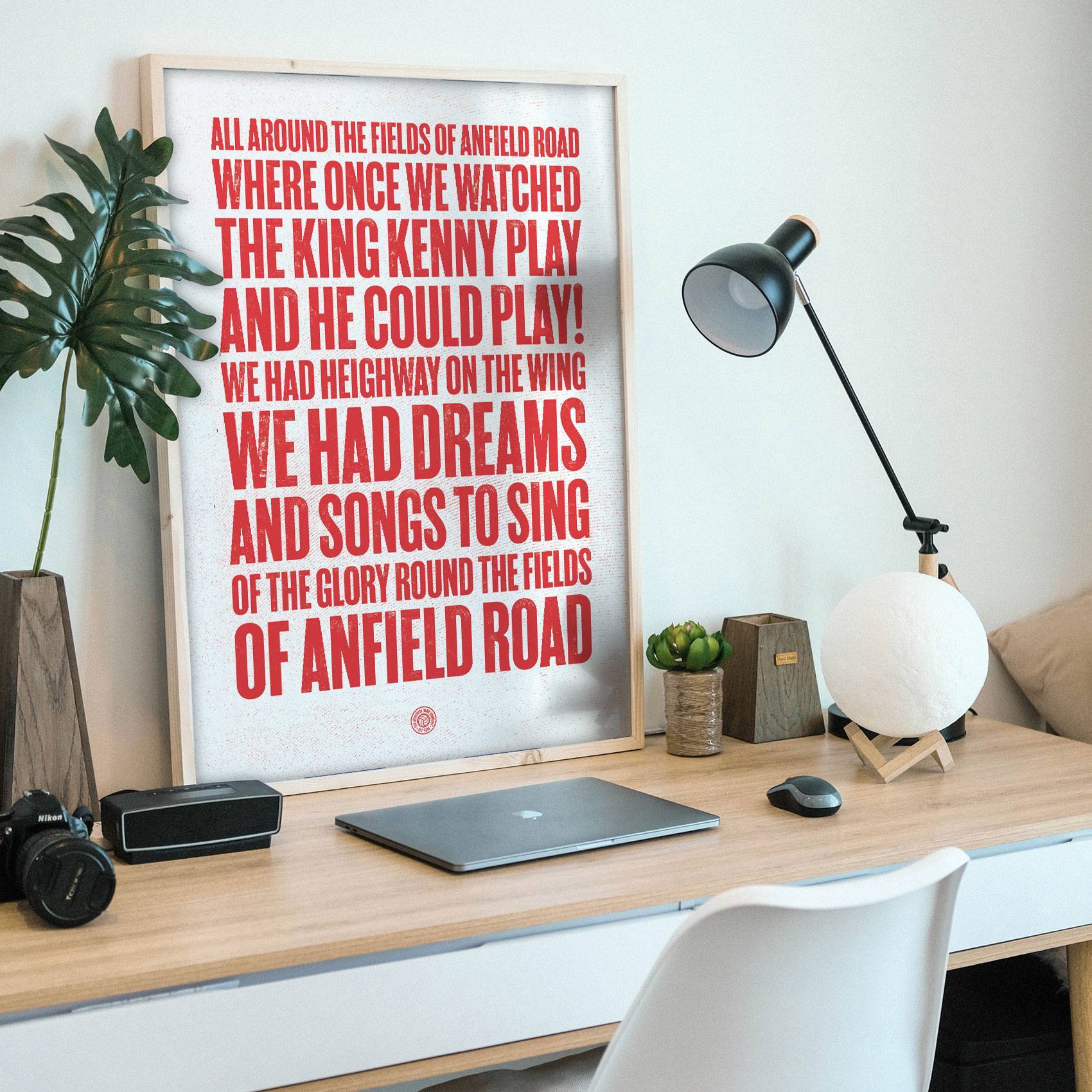 Liverpool Anfield Road Football Song Print