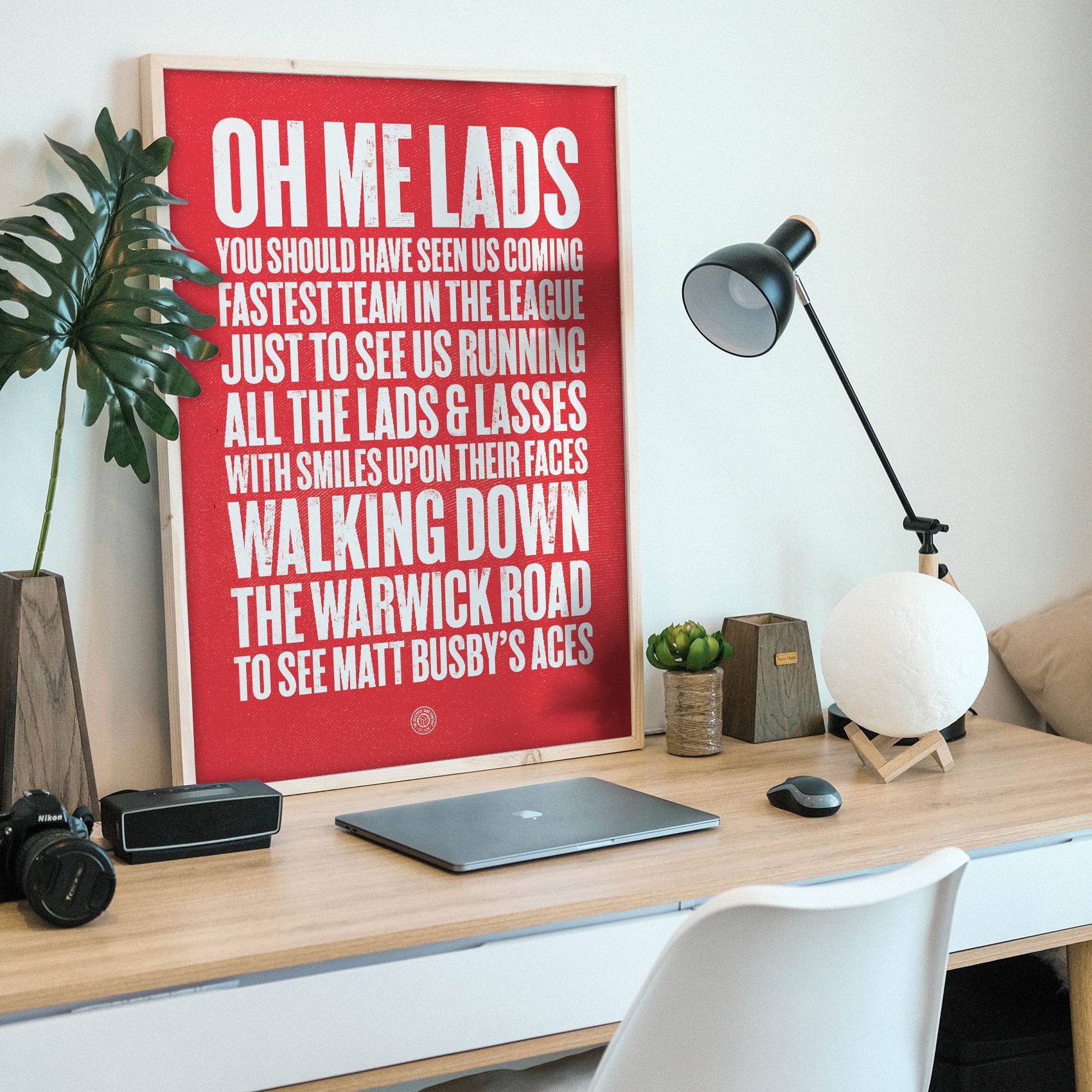 Manchester United Busbys Football Song Print