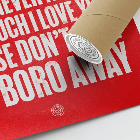 Middlesbrough My Boro Football Song Print