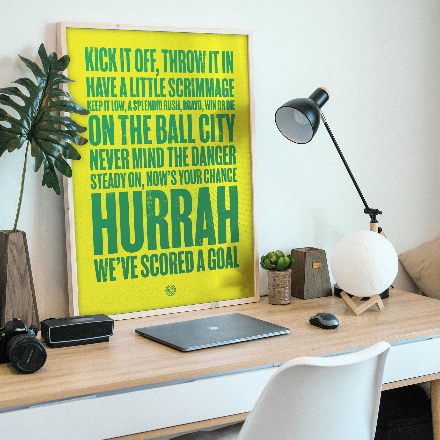 Norwich City Kick Off Football Song Print