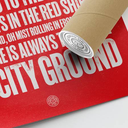 Nottingham Forest City Ground Football Song Print