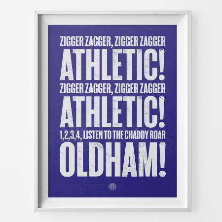 Oldham Athletic Zigger Zagger Football Song Print