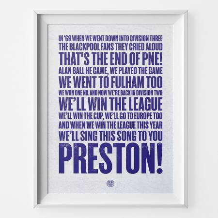 Preston north End In 69 Football Song Print