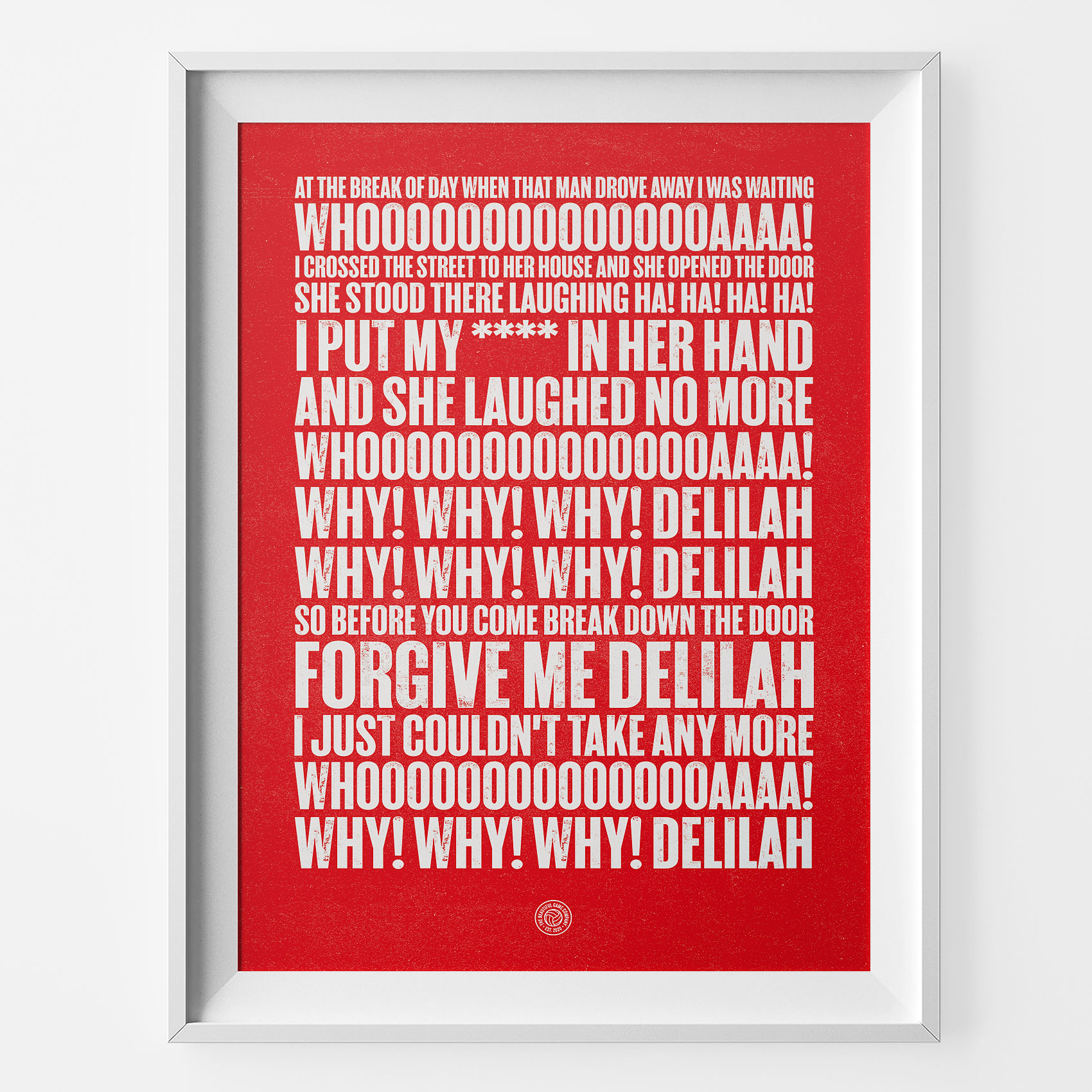 Stoke Delilah Football Song Print