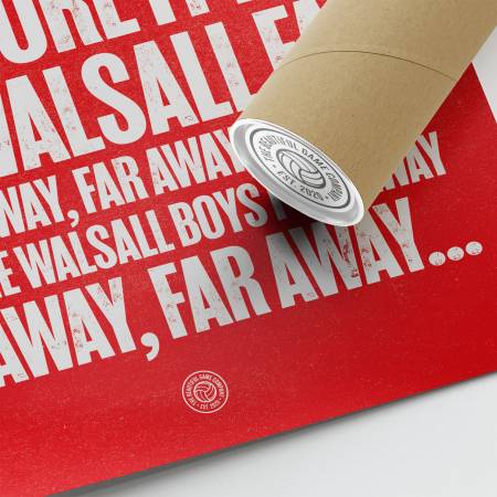 Walsall Ribbon Football Song Print