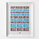 Aston Villa Allez Football Song Print