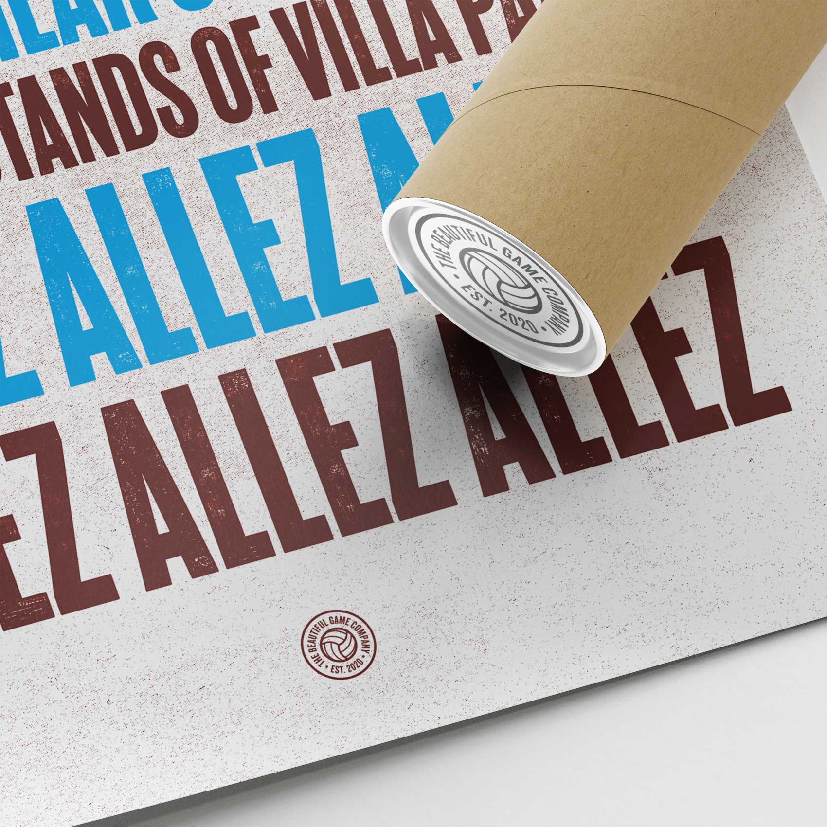 Aston Villa Allez Football Song Print