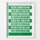 Celtic Never Walk Alone Football Song Print