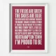 Northampton Fields Are Green Football Song Print