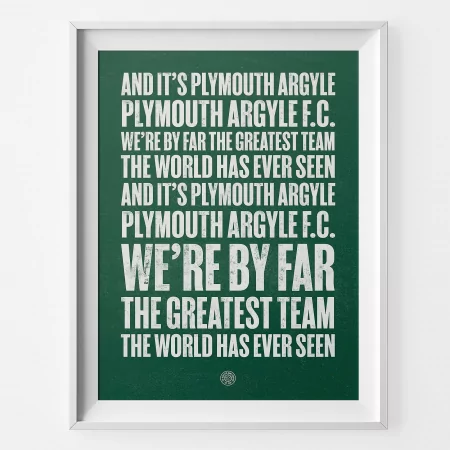 Plymouth Argyle Greatest Team Football Song Print