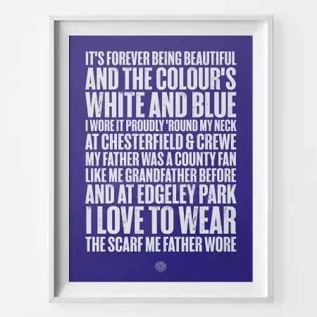 Stockport Scarf Football Song Print