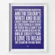 Stockport Scarf Football Song Print