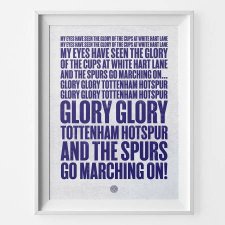 Tottenham Hotspur Glory Glory Football Song Print